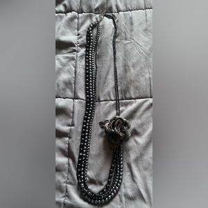 My Black Flower Necklace
